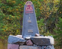 vagskylt_004 Vägmärke från 1796 vid Östra Silvbergs gruva på vägen mot Gustafs.